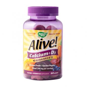 Nature's Way Alive Calcium + D3 60 Gummies