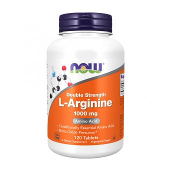 Now Foods L-Arginine, Double Strength 1000mg 120 Tablets