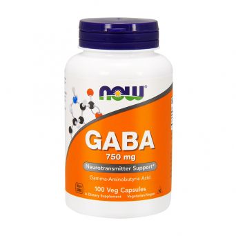 Now Foods Gaba 750mg 100 Veg Capsules