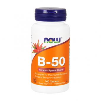 Now Foods Vitamin B-50 mg 100 Veg Capsules