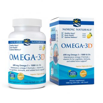 Nordic Naturals, Omega-3D, 60 Softgels