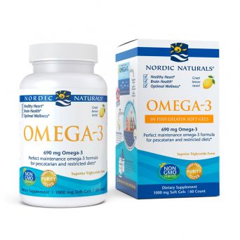 Nordic Naturals, Omega-3 in Fish Gelatin Softgels, 60 Softgels