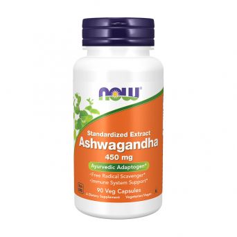 Now Ashwagandha Extract 450 mg 90 Veg Capsules