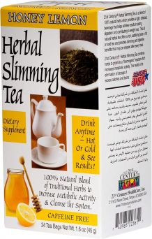 21st Century Herbal Slimming Tea Honey Lemon 24 Bags