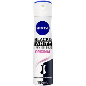 Nivea Black & White Invisible Original, Antiperspirant for Women, deodorant Spray 150ml