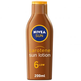 Nivea Sun Carotene Sun Lotion, Intense Tan And Silky Skin 6 Low, 200ml
