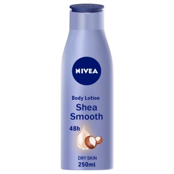 Nivea Shea Smooth Body Lotion, Shea Butter, Dry Skin, 250ml