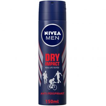 Nivea Men Dry Impact, Antiperspirant for Men, deodorant Spray 150ml