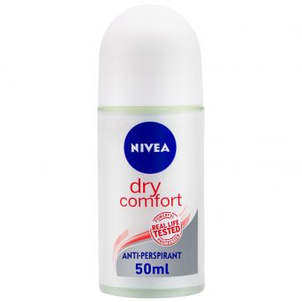 Nivea Dry Comfort, Antiperspirant for Women, Quick Dry, deodorant Roll-on 50ml