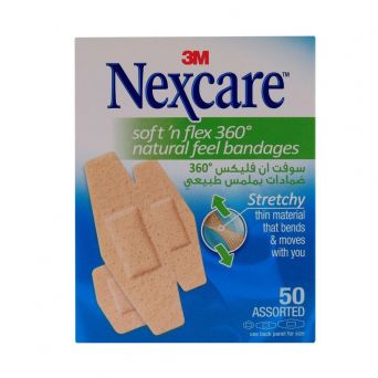 3M Nexcare Soft 'N Flex Bandages 50's