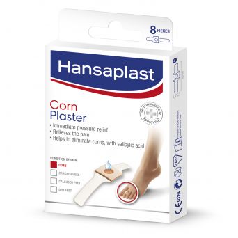 Hansaplast Corn Plaster with Salicylic Acid, Eliminates Corns, 8 Strips