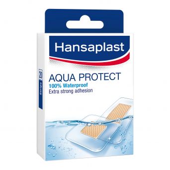 Hansaplast Aqua Protect Plasters, 100% Waterproof & Strong Adhesion, 20 Strips
