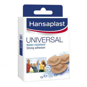 Hansaplast Universal Spot Plasters, Water-Resistant & Strong Adhesion, 50 Strips