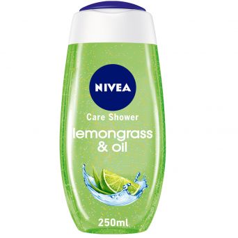 Nivea Lemongrass & Oil Shower Gel, Caring Oil Pearls, Lemongrass Scent, 250ml
