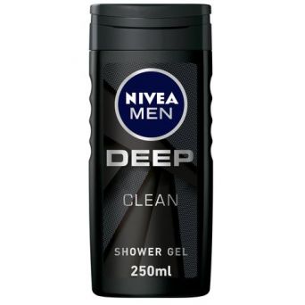 Nivea Men Deep Shower Gel, Micro-Fine Clay, Woody Scent, 250ml