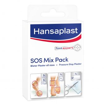 Hansaplast SOS Blister Plasters, Mix Pack Different Sizes, 6 Strips