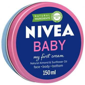 Nivea Baby My First Cream All Purpose Cream, Natural Almond & Sunflower Oil, 150ml