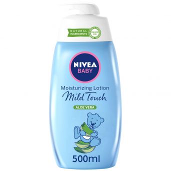 Nivea Baby Mild Touch Moisturizing Lotion, Aloe Vera, 500ml