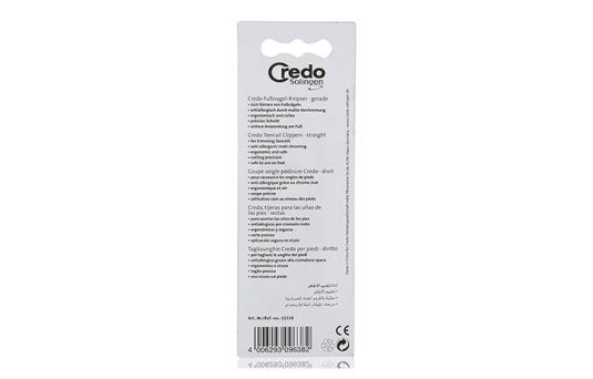 Credo Solingen Nail Clipper Straight 82mm Matt Chrome Blister