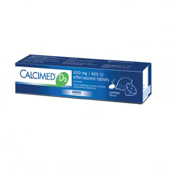 Calcimed D3 Forte (Calcium 600mg + Cholecalciferol 400iu) Effervescent Tablet