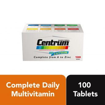 Centrum with Lutein Balanced Formula, 100 Tablets