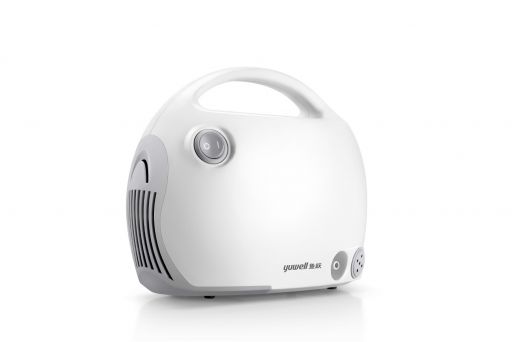 Yuwell Air Compressing Nebulizer J02.403T.A front view showing oil-free compressor and portable design for hospital and home use.
