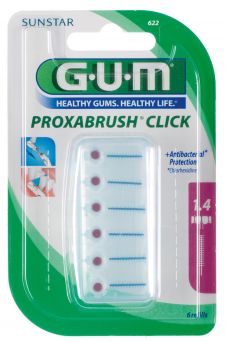 Gum Proxabrush Click 6 Refills 1.4