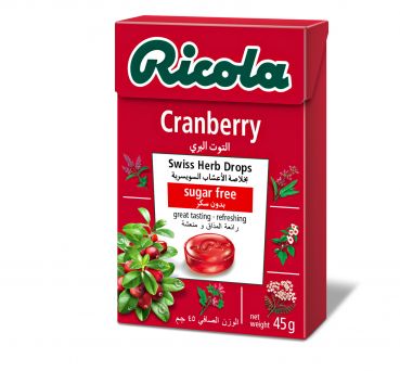 Ricola Cranberry Sugar Free Candy 45gr