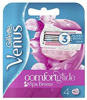 Gillette Venus Spa Breeze Women's Razor Blade Refills, 4's