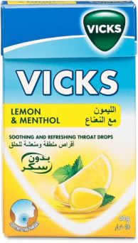 Vicks Soothing and Refreshing Throat Lozenges - Lemon, 20's
