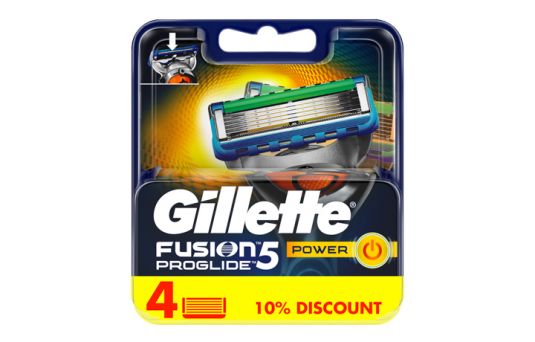Gillette Fusion Proglide Power Razor Blade Refill, 4's