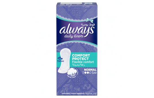 Always Daily Liners Comfort Protect Pantyliners, Normal, 20's