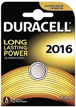 Duracell Specialty 2016 Lithium Coin Battery 3V, Pack Of 2 (Dl2016/Cr2016)