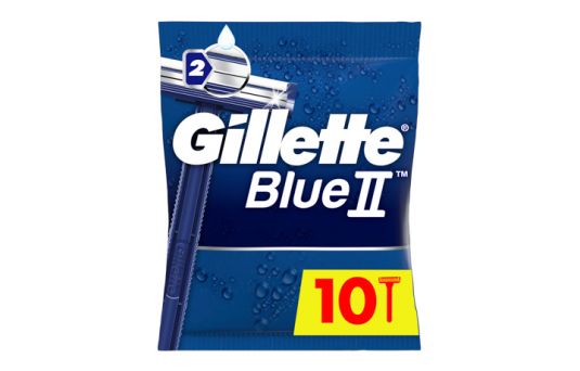 Gillette Blue II Men's Disposable Razors, 10 Pack