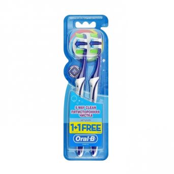 Oral-B Complete 5 Way Clean Medium Manual Toothbrush x 2