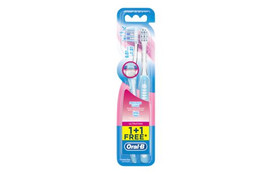 Oral-B Ultrathin Precision Clean Extra Soft Manual Toothbrush 2's