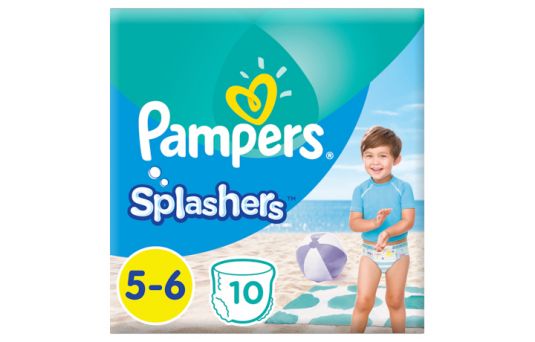 Pampers Splashers Swimming Pants, Size 5-6, >14 kg, Carry Pack, 10's