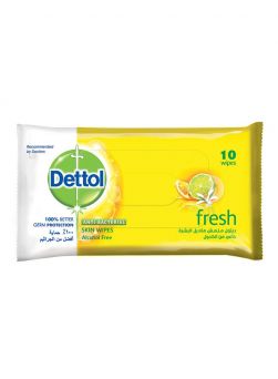 Dettol Fresh Antibacterial Skin Wipes 10pcs
