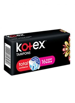 Kotex Mini Super Silky Cover Tampons - 16 Pieces