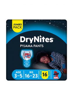 Drynites Pyjama Pants, Age 3-5 Y, Boy, 16-23 Kg, 16 Bed Wetting Pants