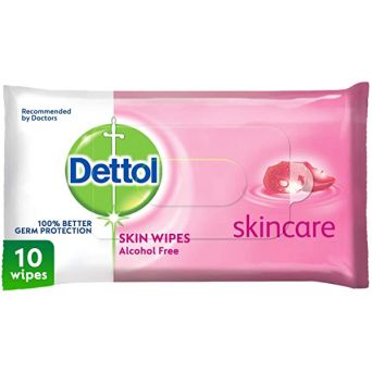Dettol Sensitive Antibacterial Skin Wipes 10pcs