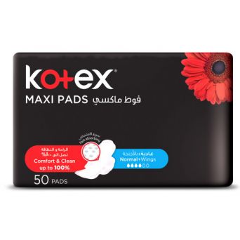Kotex Maxi Pads Normal with Wings 50 Sanitary Pads