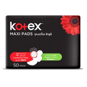 Kotex Maxi Pads Super with Wings 50 Sanitary Pads