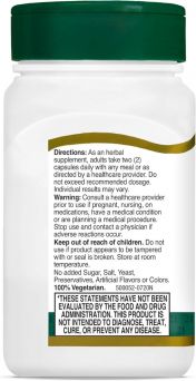 Directions for use and warnings on 21st Century Echinacea Complex bottle