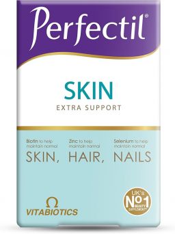 Front pack of Vitabiotics Perfectil Plus Skin Extra Support 56 tablets/capsules