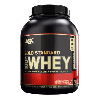 Optimum Nutrition Gold Standard 100% Whey Double Rich Chocolate 5lb with FREE Mini Shaker 