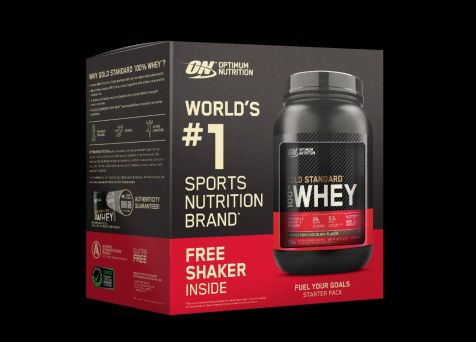 Optimum Nutrition Gold Standard 100% Whey Double Rich Chocolate 5lb with FREE Mini Shaker 