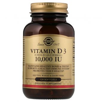 Solgar Vitamin D3 (Cholecalciferol) 250 Mcg (10,000 Iu) 120 Softgels