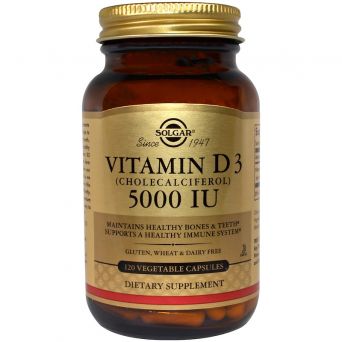 Solgar Vitamin D3 (Cholecalciferol) 125 Mcg (5,000 Iu) 120 Vegetable Capsules