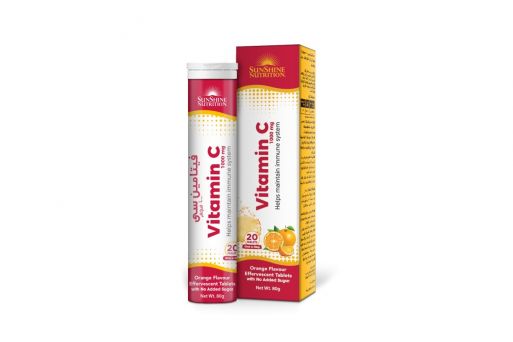 Sunshine Nutrition Vitamin C 1000 Mg Orange Flav Efferv 20 Tablets